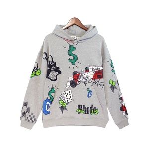 RHUDE Doodle Hoodie - Heather Grey
